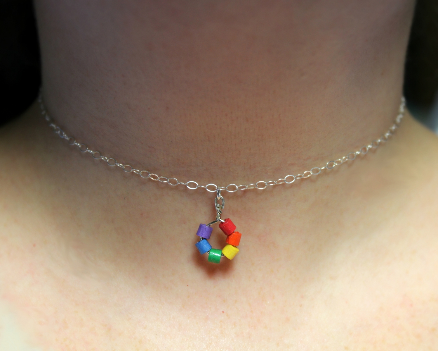 Rainbow Choker Necklace